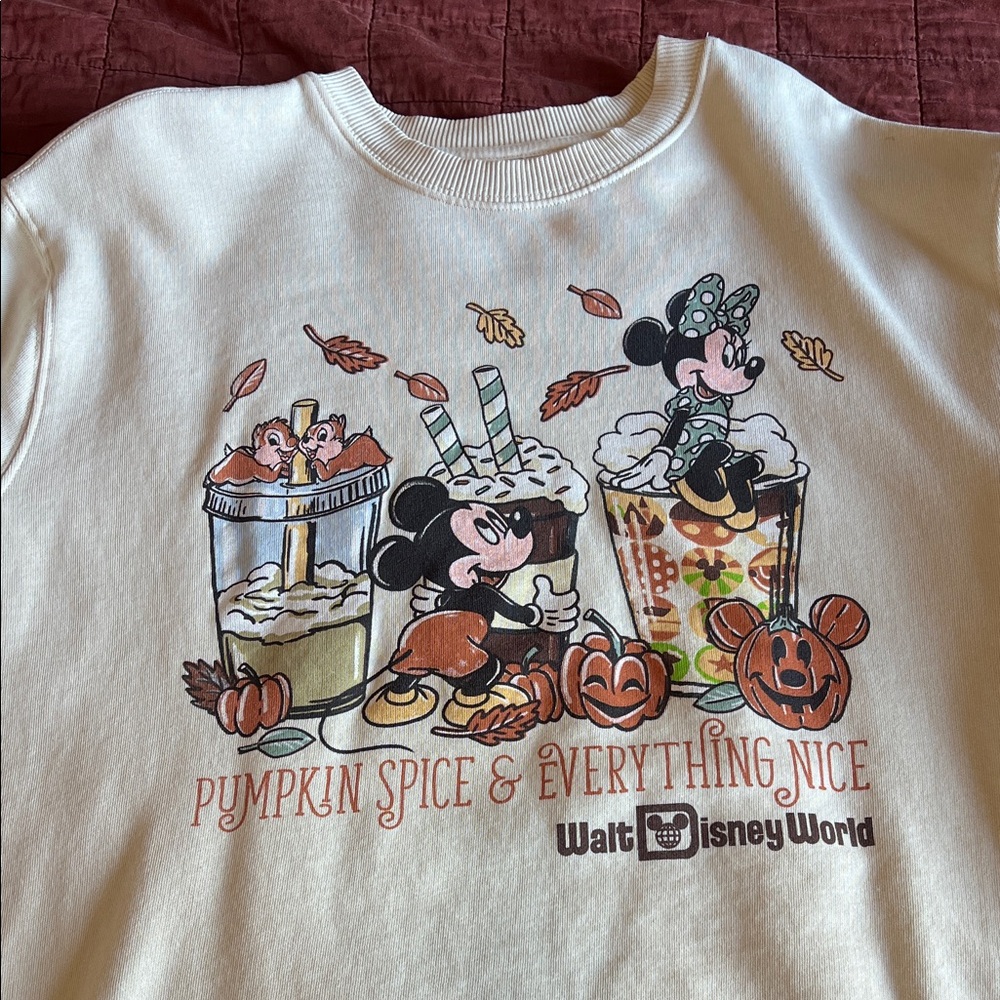 Disney Cream Pumpkin Spice Sweatshirt